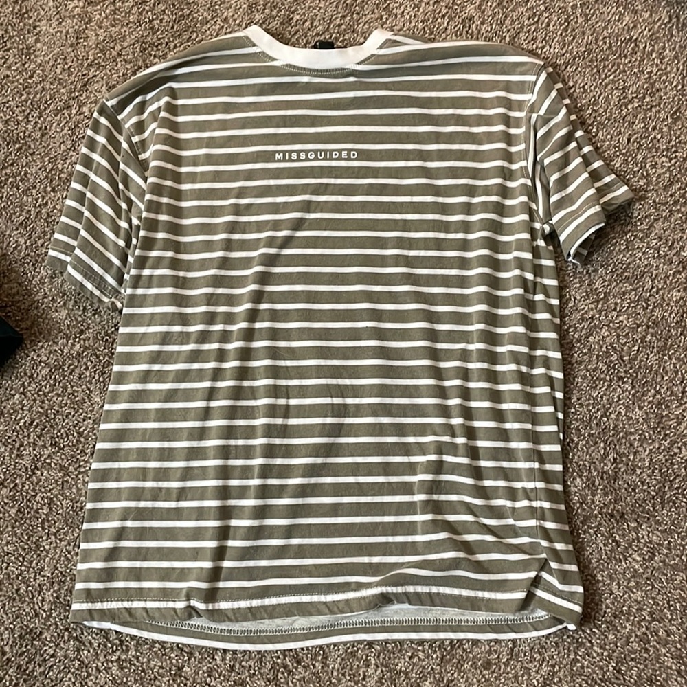 Missguided Striped T-Shirt - Picture 1 of 3